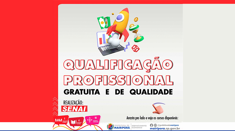 Prefeitura e SENAI estão com inscrições abertas para diversos cursos gratuitos